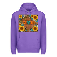 Purple sunflower gemstone and mom with cowhide Premium Hoodie - Artiststas