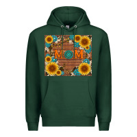 Sports Green sunflower gemstone and mom with cowhide Premium Hoodie - Artiststas