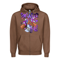 Chestnut Purple galaxy sneaker girl Zipper Hoodie - RanaPortraitStore