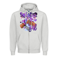 Dove Grey Purple galaxy sneaker girl Zipper Hoodie - RanaPortraitStore