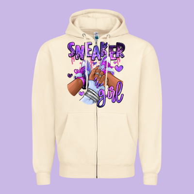 Zipper Hoodie Purple galaxy sneaker girl