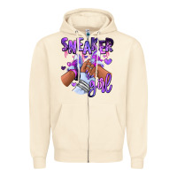 Sandshell Purple galaxy sneaker girl Zipper Hoodie - RanaPortraitStore