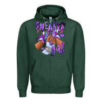 Sports Green Purple galaxy sneaker girl Zipper Hoodie - RanaPortraitStore