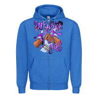 True Royal Purple galaxy sneaker girl Zipper Hoodie - RanaPortraitStore
