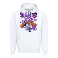 White Purple galaxy sneaker girl Zipper Hoodie - RanaPortraitStore