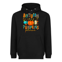 Black autumn leaves and pumpkins please Heavyweight Hoodie - Zillion Design Studio
