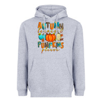 Heather Grey autumn leaves and pumpkins please Heavyweight Hoodie - Zillion Design Studio