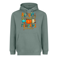 Sage autumn leaves and pumpkins please Heavyweight Hoodie - Zillion Design Studio