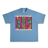 Pebble Blue tie dye hearts and butterfly with flowers Urban Heavy Tee - Artiststas