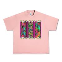 Salmon tie dye hearts and butterfly with flowers Urban Heavy Tee - Artiststas