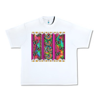 White tie dye hearts and butterfly with flowers Urban Heavy Tee - Artiststas