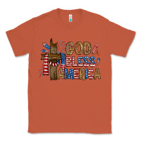 Copper god  bless america with cross Classic Tee - RanaPortraitStore
