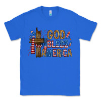 True Royal god  bless america with cross Classic Tee - RanaPortraitStore