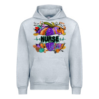 Heather Grey halloween nurse pumpkin Urban Hoodie - NancyCooperArtShop