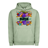 Pigment Oil Green halloween nurse pumpkin Urban Hoodie - NancyCooperArtShop