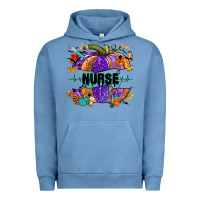 Pigment Pebble Blue halloween nurse pumpkin Urban Hoodie - NancyCooperArtShop