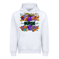 White halloween nurse pumpkin Urban Hoodie - NancyCooperArtShop
