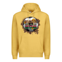 Antique Gold soccer mom with serape and leopard Premium Hoodie - Artiststas