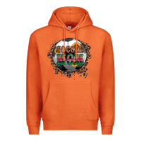Carrot soccer mom with serape and leopard Premium Hoodie - Artiststas