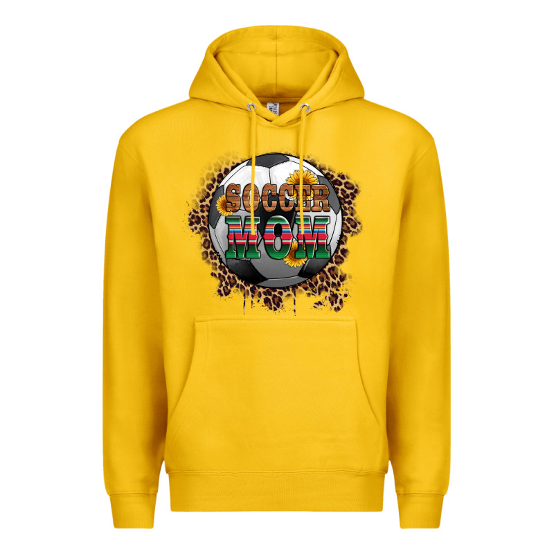 Soccer Mom With Serape And Leopard Premium Hoodie by Artiststas | Teevron