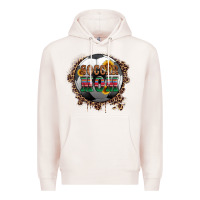 Pale Pink soccer mom with serape and leopard Premium Hoodie - Artiststas