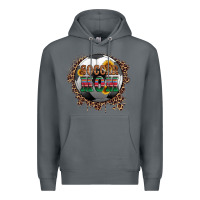 Rock soccer mom with serape and leopard Premium Hoodie - Artiststas