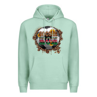 Seafoam soccer mom with serape and leopard Premium Hoodie - Artiststas