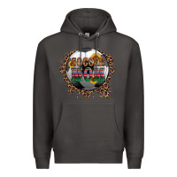 Smoke soccer mom with serape and leopard Premium Hoodie - Artiststas