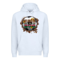 White soccer mom with serape and leopard Premium Hoodie - Artiststas