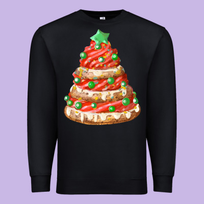 Red Christmas Cookie Cake Fa Element Premium Sweatshirt Designed By Fadigitalartstudio