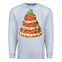 Heather Grey red christmas cookie cake fa element Premium Sweatshirt - FaDigitalArtStudio