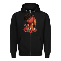 Black She who kneels before god can stand before anyone Zipper Hoodie - RanaPortraitStore