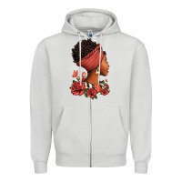Dove Grey She who kneels before god can stand before anyone Zipper Hoodie - RanaPortraitStore
