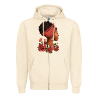 Sandshell She who kneels before god can stand before anyone Zipper Hoodie - RanaPortraitStore