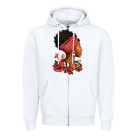 White She who kneels before god can stand before anyone Zipper Hoodie - RanaPortraitStore