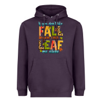 Plum if you don't like fall you can leaf me alone Heavyweight Hoodie - Zillion Design Studio
