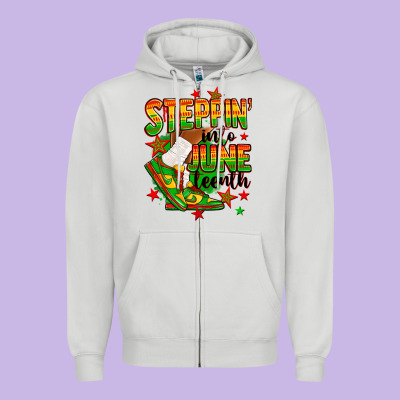 Zipper Hoodie Steppin' into Juneteenth