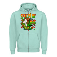 Seafoam Steppin' into Juneteenth Zipper Hoodie - RanaPortraitStore