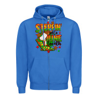 True Royal Steppin' into Juneteenth Zipper Hoodie - RanaPortraitStore