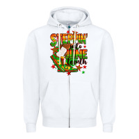 White Steppin' into Juneteenth Zipper Hoodie - RanaPortraitStore