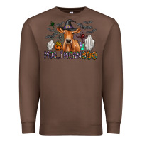Chestnut Moo I Mean Boo Premium Sweatshirt - CowhideDigitalArt