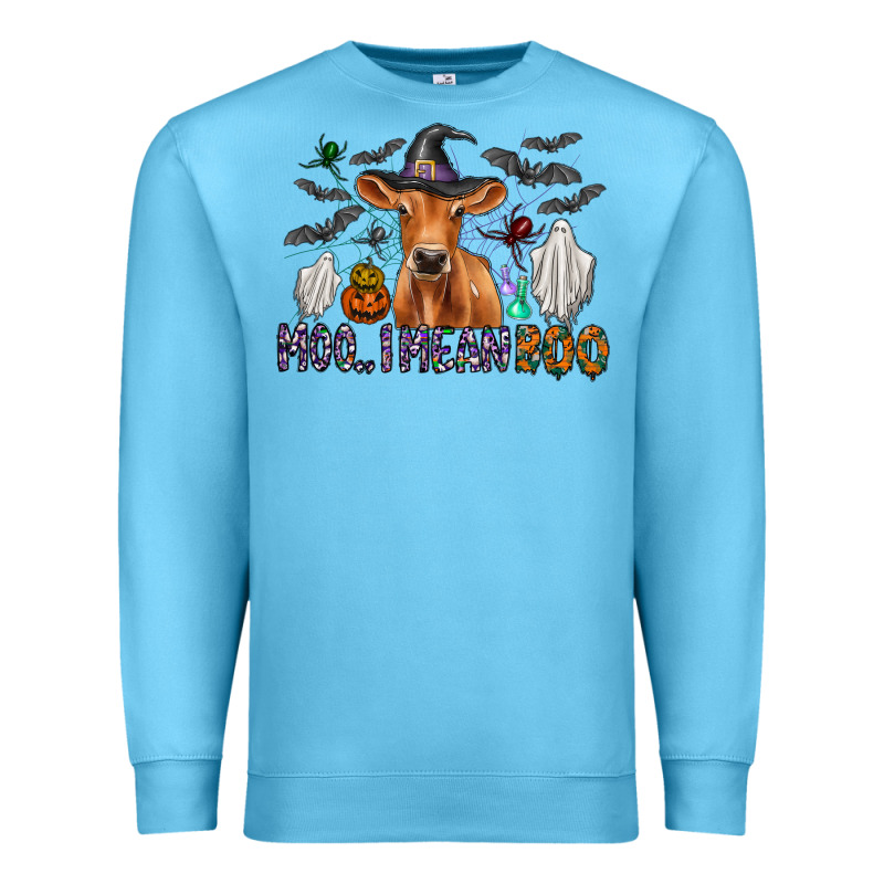 Moo I Mean Boo Premium Sweatshirt by CowhideDigitalArt | Teevron