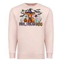 Pale Pink Moo I Mean Boo Premium Sweatshirt - CowhideDigitalArt