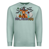 Seafoam Moo I Mean Boo Premium Sweatshirt - CowhideDigitalArt