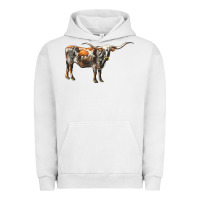 Pigment Lunar Rock Texas Longhorn Cow Urban Hoodie - LillyAllenDesigns