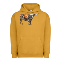 Pigment Peanut Butter Texas Longhorn Cow Urban Hoodie - LillyAllenDesigns