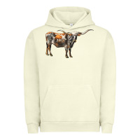Pigment Pistachio Texas Longhorn Cow Urban Hoodie - LillyAllenDesigns
