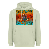 Matcha thankful with turkey and pumpkins Heavyweight Hoodie - RanaPortraitStore