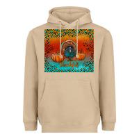 Mushroom thankful with turkey and pumpkins Heavyweight Hoodie - RanaPortraitStore