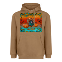 Toasted Coconut thankful with turkey and pumpkins Heavyweight Hoodie - RanaPortraitStore